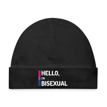 Hallo, ich bin bisexuell - Baby Premium Organic Mütze - Schwarz - Vorne