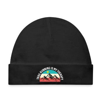 Trailrunning ist meine Therapie - Baby Premium Organic Mütze - Schwarz - Vorne