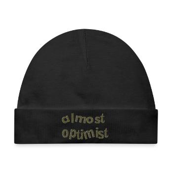 optimist 3 - Baby Premium Organic Mütze - Schwarz - Vorne