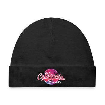 California Beach Sunset Skript - Baby Premium Organic Mütze - Schwarz - Vorne