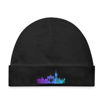 Berlin Stadt Skyline - Baby Premium Organic Mütze - Schwarz - Vorne