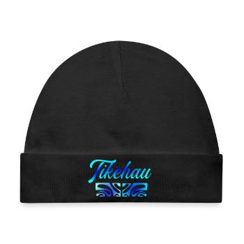 TIKEHAU (Lagunenblau) - Baby Premium Organic Mütze - Schwarz - Vorne