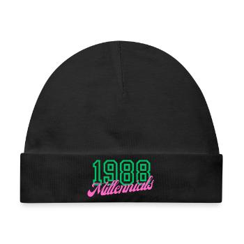 1988 Millennial Digitales Keynote Design - Baby Premium Organic Mütze - Schwarz - Vorne