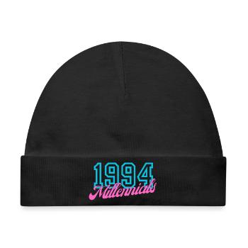 1994 Millennials Retro Datum Design - Baby Premium Organic Mütze - Schwarz - Vorne