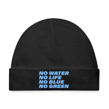 WATER - Baby Premium Organic Mütze - Schwarz - Vorne