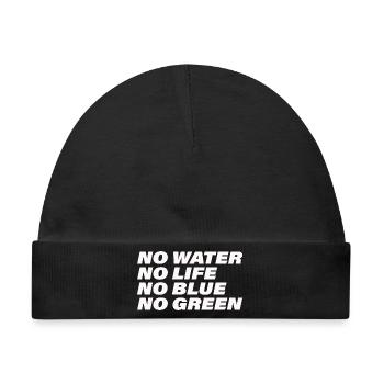 WATER - Baby Premium Organic Mütze - Schwarz - Vorne