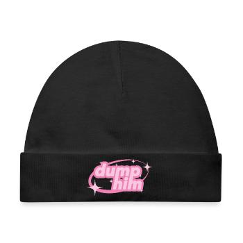 Dump Him – Girly Y2K Statement - Baby Premium Organic Mütze - Schwarz - Vorne