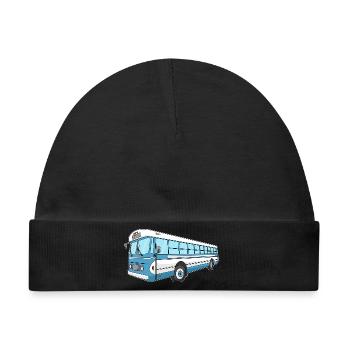Bus - Baby Premium Organic Mütze - Schwarz - Vorne