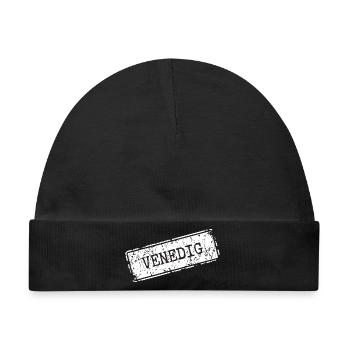 Venedig - Baby Premium Organic Mütze - Schwarz - Vorne