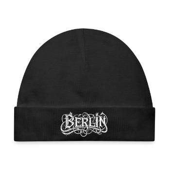 Berlin Heavy Metal Headbanger Typografie - Baby Premium Organic Mütze - Schwarz - Vorne