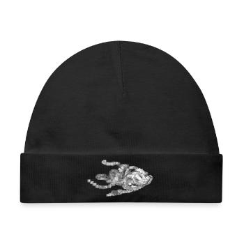 Futuristische Geometrische Fisch-Skulptur - Baby Premium Organic Mütze - Schwarz - Vorne