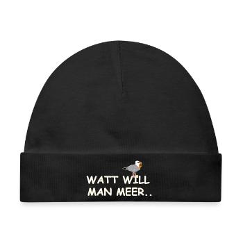 Watt Wandern  - Baby Premium Organic Mütze - Schwarz - Vorne