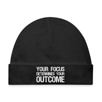 your focus determines your outcome - Baby Premium Organic Mütze - Schwarz - Vorne