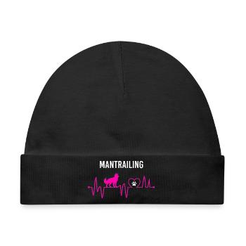 Mantrailing Heartbeat Mantrailing Leidenschaft - Baby Premium Organic Mütze - Schwarz - Vorne