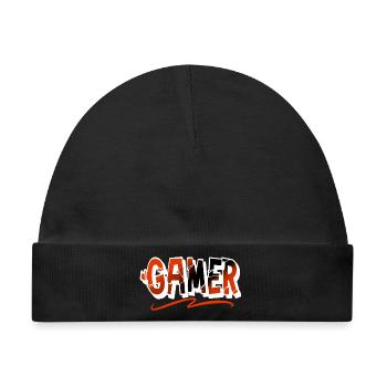 Gamer - Baby Premium Organic Mütze - Schwarz - Vorne