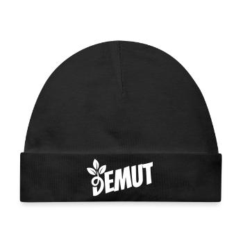 Demut Blätter Design - Baby Premium Organic Mütze - Schwarz - Vorne