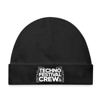Techno Festival Crew – Techo Party Outfit - Baby Premium Organic Mütze - Schwarz - Vorne
