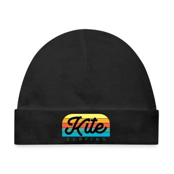 Kitesurfer Kiteboard Kitesurfen Kitesurf - Baby Premium Organic Mütze - Schwarz - Vorne