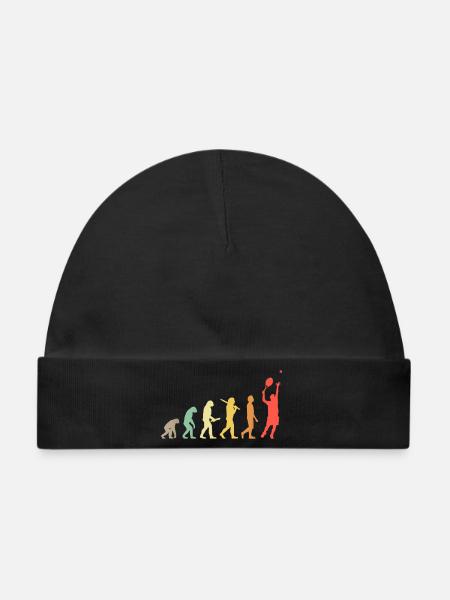 Tennis Evolution Retro-Geschenk für Tennisspieler - Baby Premium Organic Mütze - Schwarz