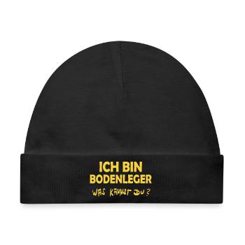 Job Bodenleger - Baby Premium Organic Mütze - Schwarz - Vorne