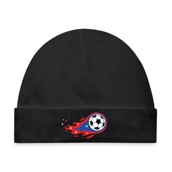 Football Soccer USA Fireball Comet Fanshirt - Baby Premium Organic Mütze - Schwarz - Vorne