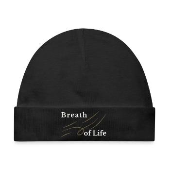 Breath of Life Christliches Design – Gen 2,7 - Baby Premium Organic Mütze - Schwarz - Vorne