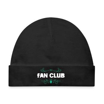 FAN CLUB Ornament mit Ranken - Baby Premium Organic Mütze - Schwarz - Vorne