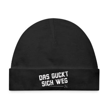 Das guckt sich weg - Baby Premium Organic Mütze - Schwarz - Vorne