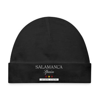 Salamanca Spanien Souvenir – Reise minimalistisch - Baby Premium Organic Mütze - Schwarz - Vorne