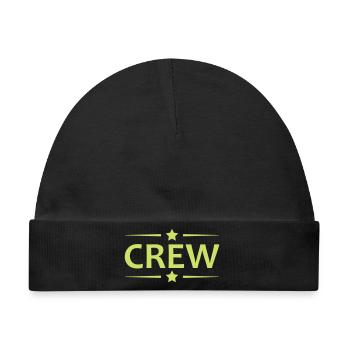 Crew Signet mit Sternen - Baby Premium Organic Mütze - Schwarz - Vorne