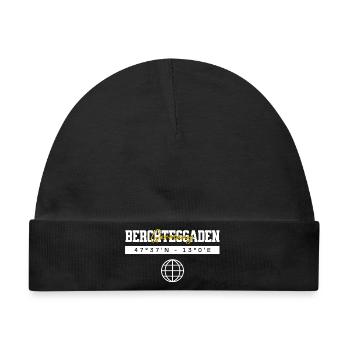 Berchtesgaden Bayern Koordinaten Reise Souvenir - Baby Premium Organic Mütze - Schwarz - Vorne