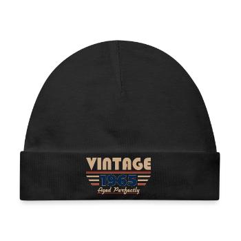61. Geburtstag Geschenk Mann Vintage Oktober 1965 - Baby Premium Organic Mütze - Schwarz - Vorne