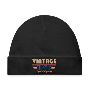 70. Geburtstag Geschenk Mann Vintage Oktober 1956 - Baby Premium Organic Mütze - Schwarz - Vorne
