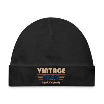 80. Geburtstag Geschenk Mann Vintage Oktober 1946 - Baby Premium Organic Mütze - Schwarz - Vorne