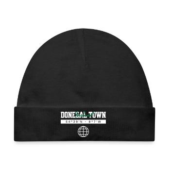 Donegal Town Irland Koordinaten Reise Souvenir - Baby Premium Organic Mütze - Schwarz - Vorne