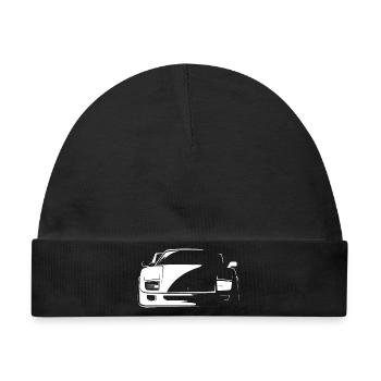 F40 classic car Symbol icon Logo Symbol Autos - Baby Premium Organic Mütze - Schwarz - Vorne