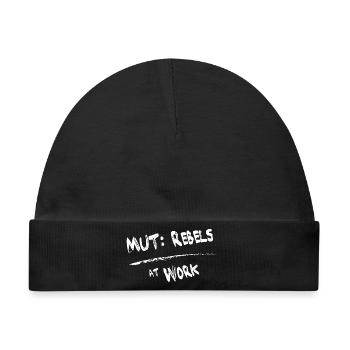 MUT Rebels - Baby Premium Organic Mütze - Schwarz - Vorne
