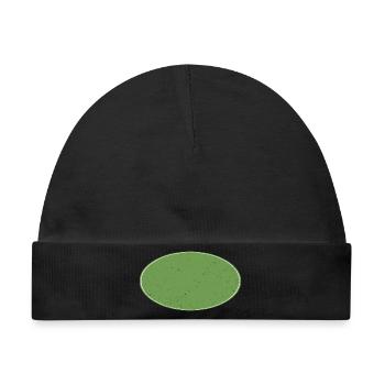 Ovaler Background schmutzig grün - Baby Premium Organic Mütze - Schwarz - Vorne