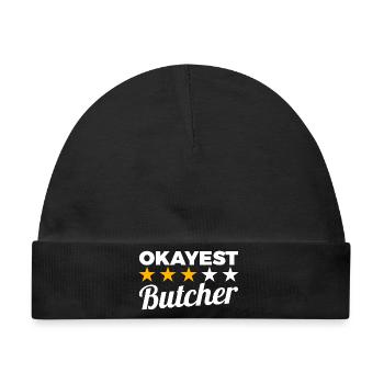 Okayest Butcher - Baby Premium Organic Mütze - Schwarz - Vorne