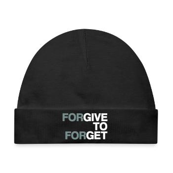 Forgive to forget - Baby Premium Organic Mütze - Schwarz - Vorne