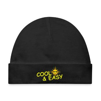 COOL & EASY - Baby Premium Organic Mütze - Schwarz - Vorne