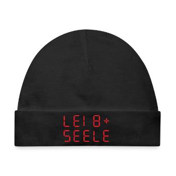 Leib und Seele Taschenrechner Liebe digital retro - Baby Premium Organic Mütze - Schwarz - Vorne