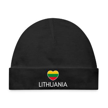 Ich liebe Litauen, litauischen Stolz - Baby Premium Organic Mütze - Schwarz - Vorne