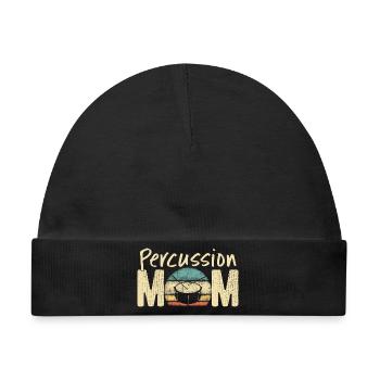 Perkussion Mama Retro Vintage Marching Band Design - Baby Premium Organic Mütze - Schwarz - Vorne
