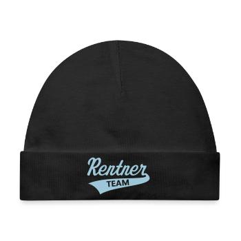 Rentner Team (Senioren Team / Sky Blue) - Baby Premium Organic Mütze - Schwarz - Vorne