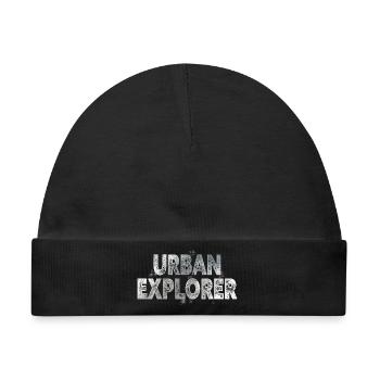 Urban Explorer - Baby Premium Organic Mütze - Schwarz - Vorne