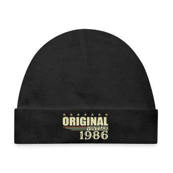 1986 Geburtstag - 1986 - Baby Premium Organic Mütze - Schwarz - Vorne