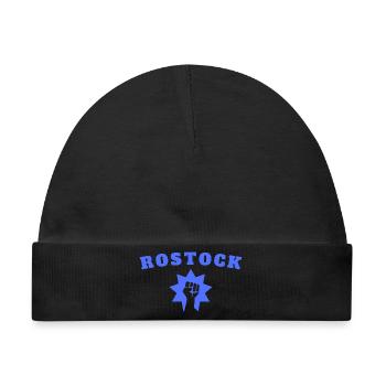 Rostock - Baby Premium Organic Mütze - Schwarz - Vorne
