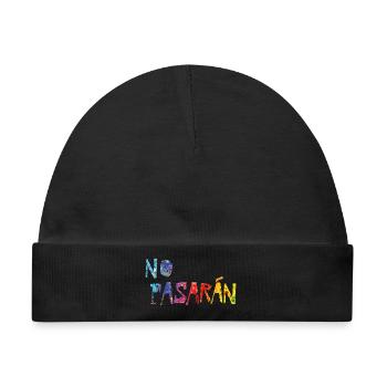 no pasaran - Baby Premium Organic Mütze - Schwarz - Vorne