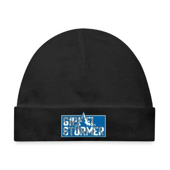 Gipfel Sturmer Bergtop Logo - Baby Premium Organic Mütze - Schwarz - Vorne